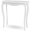 bixard™ - Tavolo consolle in legno massiccio, bianco
