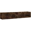 vidaXL Mensola Muro Porta PC Rovere Fumo 100x18x18cm Legno Multistrato