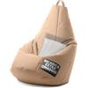 Avalon - Puff Poltrona Sacco Pera Deluxe Grande Sfoderabile, Pouf Sacco di Qualità Sartoriale, Bean Bag per Sedersi Ergonomico, Tessuto Antistrappo Impermeabile, Made in Italy(70x130cm-Ecrù)