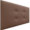 DHOME Testata in Similpelle o Tessuto AQUALINE Pro con 2 file di bottoni Testata imbottita Letto di lusso (Similpelle Argilla, 110x50cm (Letti 80/90/105))