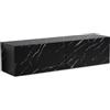 FineBuy - Mobile basso da appendere, effetto marmo, 120 x 30 x 30 cm, design con ante pieghevoli, moderno, mobile TV, da appendere, colore nero