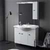 Kiamami Valentina - Mobile bagno a terra con lavabo in ceramica 105cm bianco lucido Smeraldo