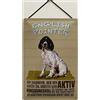 Blechschild Targa in metallo con cordoncino, 30 x 20 cm, con scritta in lingua inglese English Pointer - Blechemma