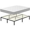 DEWINNER Materasso 160x190 Materasso matrimoniale Molle e Schiuma,Alto 25cm + Rete Letto matrimoniale 160x190 in ferro a doghe，Legno Ortopedica con 9 piedi,Altezza 35cm Da montare