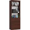 AKORD | Libreria per Ufficio CLP 60 cm | Mobile con 3 Cassetti 3 Ripiani | Porta Libri | Mobiletto Camera de Letto | Scaffale Soggiorno | Salvaspazio | Wengé