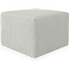 Deshome - Pouf poggiapiedi divano 63x63x44 cm stoffa idrorepellente effetto velluto: Pouf design moderno divano soggiorno camera da letto Puff poggiapiedi Pouffe salotto Demetra Grigio chiaro