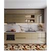 LARA MORADA - Tappeto Cucina, Passatoia Antiscivolo Lavabile in PVC, Tappeto Cucina, Stampa Digitale HD Made in Italy Dis Marzia 50x250 XM