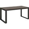 Itamoby Tavolo Tecno Evolution piano Noce 90x180 allungato 90x440 telaio Antracite