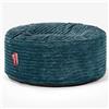 Lounge Pug Pouf Rotondo Velluto a Coste 65 cm Grande, Tiglio, Poggiapiedi o Seduta Aggiuntiva