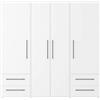 AVANTI TRENDSTORE Fathie - Armadio 4 ante battente 4 cassetti legno laminato,Disponibile in diversi colorazioi e misure. LAP 206x200x59 cm.