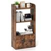 RELAX4LIFE Libreria Scaffale a 3 Ripiani, Libreria in Legno con Cassetto, Scaffale Portaoggetti Espositivo, Porta Libri, Mobiletto Multiuso per Cucina, Ufficio, Studio, 55 x 29 x 105 cm (Marrone)