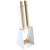 DesignPlex Portaconi Gelato da banco a 2 colonne in plexiglass Bianco con Porta cucchiaini - Misure totali: 25 x 26 x H81