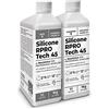 Reschimica Gomma siliconica Traslucida 1:1, R PRO Tech 45, Facile da Usare e Atossica, Molto Resistente agli Strappi,Silicone per stampi per Il Fai da Te con Alte proprietà meccaniche (2 kg)