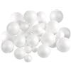 FONDOTIN 30 Pezzi Palline Schiuma per Decorazioni Natalizie Fai da Te Sfere Bianche in Polistirolo Varie Misure Creativo per Progetti Artigianali