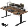 Airfish Scrivania Regolabile in Altezza 160x80, Scrivania Ufficio con Promemoria per la sedentariet, Standing Desk con Funzione di Memoria con Altezze, Marrone