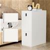 Rcynview Comodino Stretto con 2 Cassetto Bianco Cassetti possono essere installati in Modo Flessibile Nella Parte Superiore o Inferiore 25x51x68cm Tavolino Salvaspazio per Camera da Letto Soggiorno