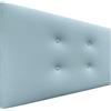 DHOME Testata in Similpelle o Tessuto AQUALINE Pro con 2 file di bottoni Testata imbottita Letto di lusso (Similpelle Celeste, 110x50cm (Letti 80/90/105))