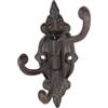 Esschert Design con gancio girevole, appendiabiti, gancio da parete, dimensioni 5,7 x 9,3 x 14,2 cm, colore: marrone antico