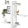 Baroni Home Mensola Bianca a 3 Ripiani Scorrevoli, Scaffale Compatto in MDF, Organizzatore Salvaspazio per Bagno, Cucina e Casa, Montaggio Facile, 50x16x58 cm
