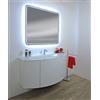 Arredobagnoecucine Mobile bagno sospeso Eden bianco frassino, cm 90, solo base e lavabo