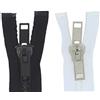 Zipworld 1 - 10 metri chiusura lampo su entrambi i lati in plastica divisibile grande con doppio cursore per tende., Weiß - 101, 650 cm ( 6,50 Meter )