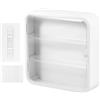 KEGAJEGA Vetrina per figure a 3 livelli, 30 x 30 x 8 cm, da appendere con porta magnetica, vetrina per miniature, micromodelli, action figure (bianco)