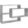 vidaXL Mensole a Muro Eleganti Moderne Design ad Incastro Scaffali Mobili Pensili Espositori Scomparti Aperti Grigio Cemento in Truciolato