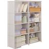 Duroecsain Armadio in tessuto con ripiani, 80 x 28 x 125 cm, in tessuto con copertura