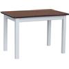 k koma Tavolo da cucina, 100 x 60 cm, in legno di pino massiccio, colore: Bianco, noce