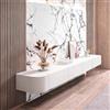 XDXINY Supporto TV Sospeso in Legno Massello per Soggiorno Casa - Tavolino Supporto TV 140, 160, 180, 200, 220, 240 cm, Diverse Dimensioni (Bianco, 140 x 20 x 24 cm)