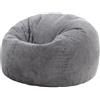 icon Classico Poltrona Sacco, Grigio Scuro, Velluto a Coste, Pouf Poltrona con Riempimento Incluso, Pouf Sacco, Camera da Letto, Soggiorno, Mobili Soggiorno