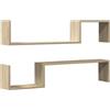 vidaXL Mensole a Muro 2pz Rovere Sonoma 100x15x20 cm Legno Multistrato