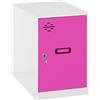Simon Rack SimonRack Armadietto Metallico Piccolo; Armadio Metallico per Archiviazione, Armadio Multiuso, 475x400x500 mm, Bianco/Rosa - Simonlocker