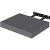 WOLTU Mensola da Muro Rettangolare Scaffale Libreria a Parete Decorazione per Cameretta Ufficio Porta CD/Dvd in Legno Grigio scuro 30cm RG9371dgr