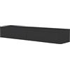 MODULARREDO | DOMINO Mensola da Muro con Cassetto, Comodino Sospeso, Mensola da Parete, 88.2x13.4 p20 cm, Nero - Made in Italy
