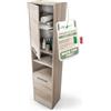 CDF Armadio da Bagno Alto largh. 40 cm Colonna Bagno Mobiletto Portaoggetti Stretto Ripiani e Scomparti per Piccoli Spazi, Cosmetici Moderno Mobile Salvaspazio Rovere Sonoma 30x40x170 cm