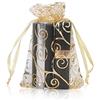 PLECUPE 100 Pezzi 15x20cm Sacchetti Organza Sacchetti Regalo, Multicolori Coulisse Gioielli Regalo Sacchetto, Colore Puro Borse Sacchetto di Caramelle Bustina Wedding - Oro + Oro