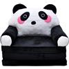 nana shop Poltrona per bambini, mini poltrona pieghevole 2 in 1, comoda poltrona in peluche con materasso, divano letto per cameretta (Panda)