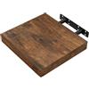 WOLTU Mensola da Muro Scaffale Libreria a Parete Decorazione per Cucina, Bagno, Camera da Letto, Ufficio, Soggiorno 30x23x3.8cm Marrone Vintag RG9371hov