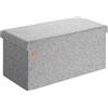 Casaria® Pouf Salvaspazio 80x40x40cm Panca Poggiapiedi Portaoggetti Fodera Imbottita Similpelle Camera Soggiorno Corridoio