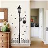 HGTC Adesivi murali Recinzione lampione Nero Stile Europeo per Soggiorno Camera da Letto Camera dei Bambini Divano Sfondo Decorazione murale Decalcomanie d'Arte