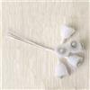 Ingrosso e Risparmio Kit 24 Pezzi Fiori Finti Bianco e Argento in Organza, bomboniere venticinquesimo, Matrimonio.