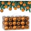 Deuba Palline per Albero di Natale 54pz Palle Natalizie Decorazioni Addobbi Feste Decori Bronzo