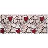 BIANCHERIAWEB Tappeto Cucina Antiscivolo Stampa Digitale Emozioni Fantasie Shabby Cuori Fiori 58x280 Cuori Legno