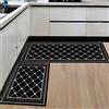 Hixingo Tappeto Cucina in Diatomite, Passatoia Cucina Antiscivolo Lavabile Tappeti da Cucina, Modelli Piastrelle Tappeto da Cucina Tappeto da Bagno Tappetino per Doccia (50x80cm,Bianco Nero)