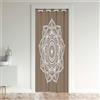 Odot Tende Oscuranti per Interni Porta, Stile Mandala Stampa 3D Tende con Occhielli per Interni Tenda Divisoria per Stanza Tenda Porta Isolamento Termico per Finestra (80x180cm,Marrone Chiaro)