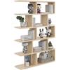 KUBUTKU Mensola da parete 100 x 70 x 18 cm, libreria design moderno mensola sospesa per soggiorno, camera da letto, ufficio e cucina (Sonoma)
