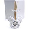 DLM Bomboniere DLM32556 (Kit 6 Pezzi) Profumatore Fiore 3 Petali in Cristallo con Quadrifoglio Coppia 25 Anniversario Nozze d'Argento Venticinquesimo Compleanno Diffusore per Ambienti Profumo bomboniera