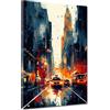 ARTEDinoi Quadro Stampa su Tela USA New York Astratto Canvas Moderno Dimensione 60x80x2cm