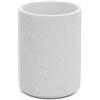 Inbagno Portaspazzolini a Bicchiere Effetto Pietra, Bianco in Resina (Portaspazzolini)